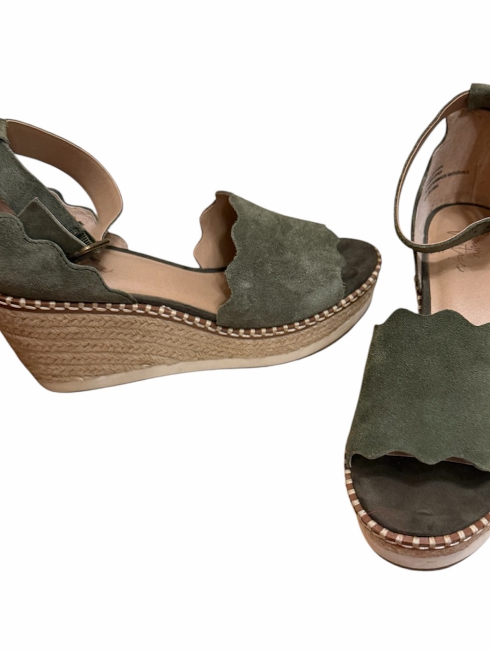 Crown Vintage Daffodil Espadrille in Olive 7.5 - Picture 2 of 4